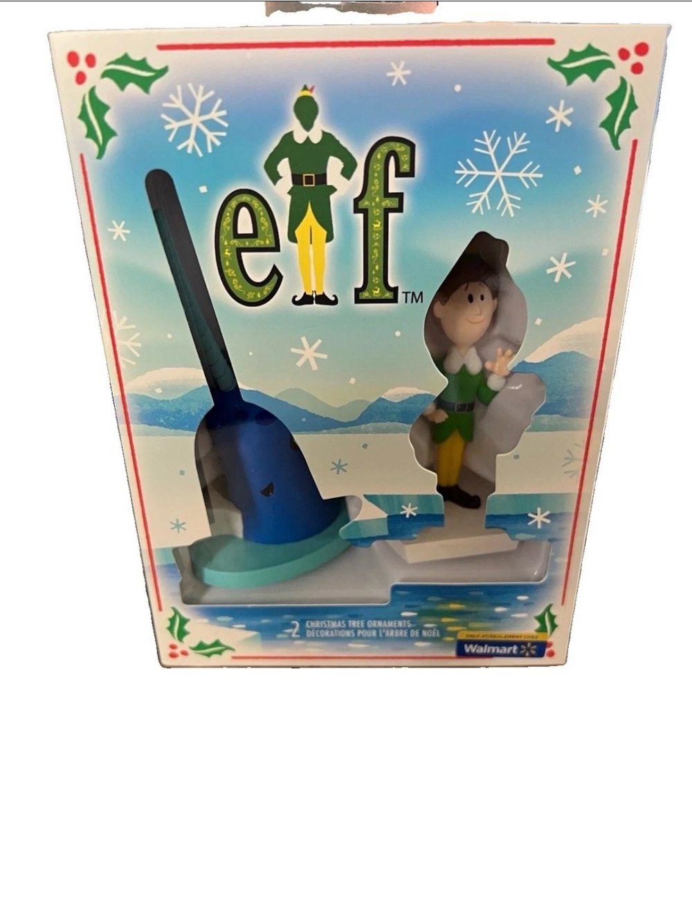 Hallmark Elf Movie 2-Pack Christmas Tree Ornament Set Buddy & Narwhal NEW NIB